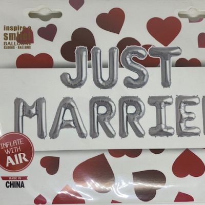 مجموعه بالون JUST MARRIED